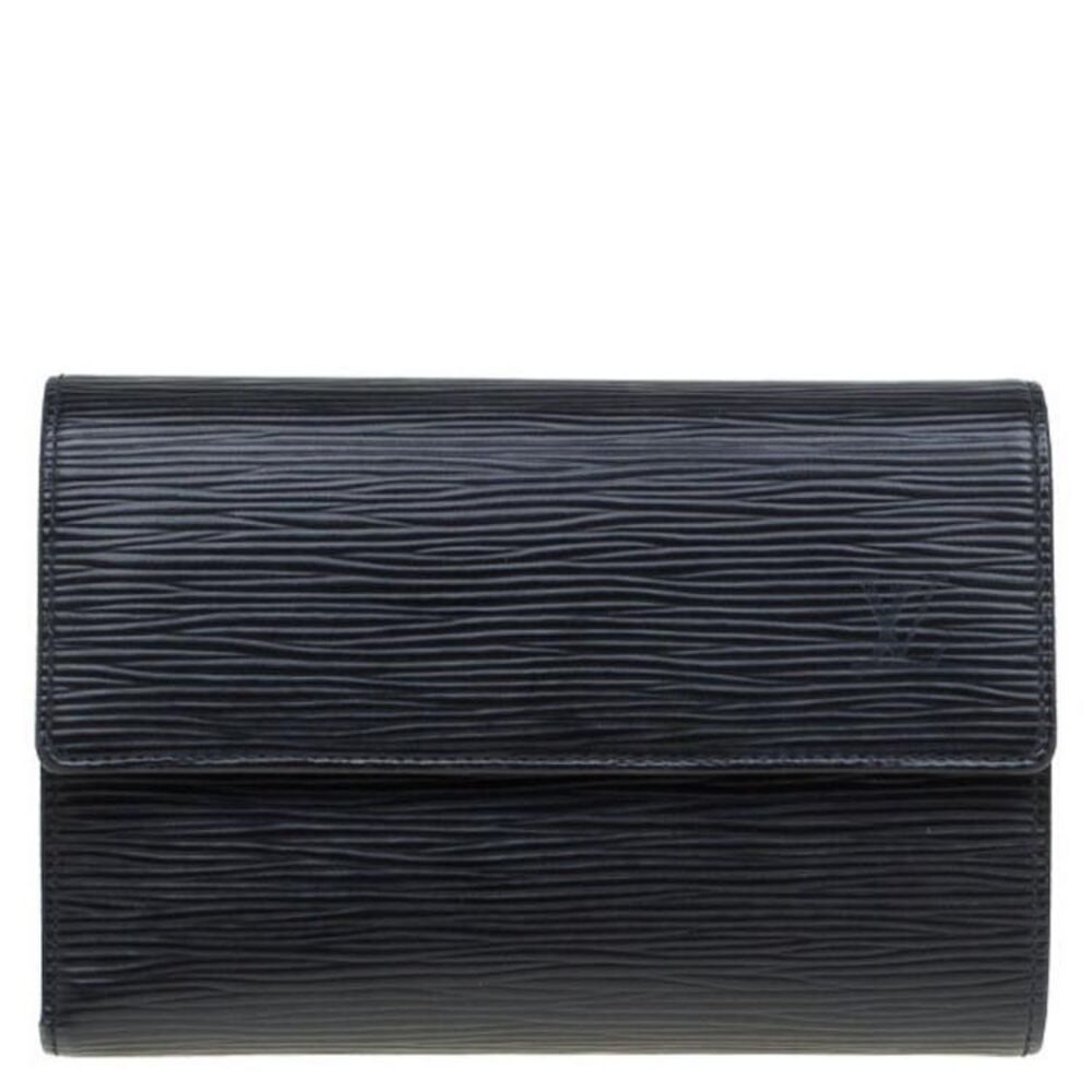 Louis Vuitton Black Epi Leather Porte Tresor Trifold Wallet